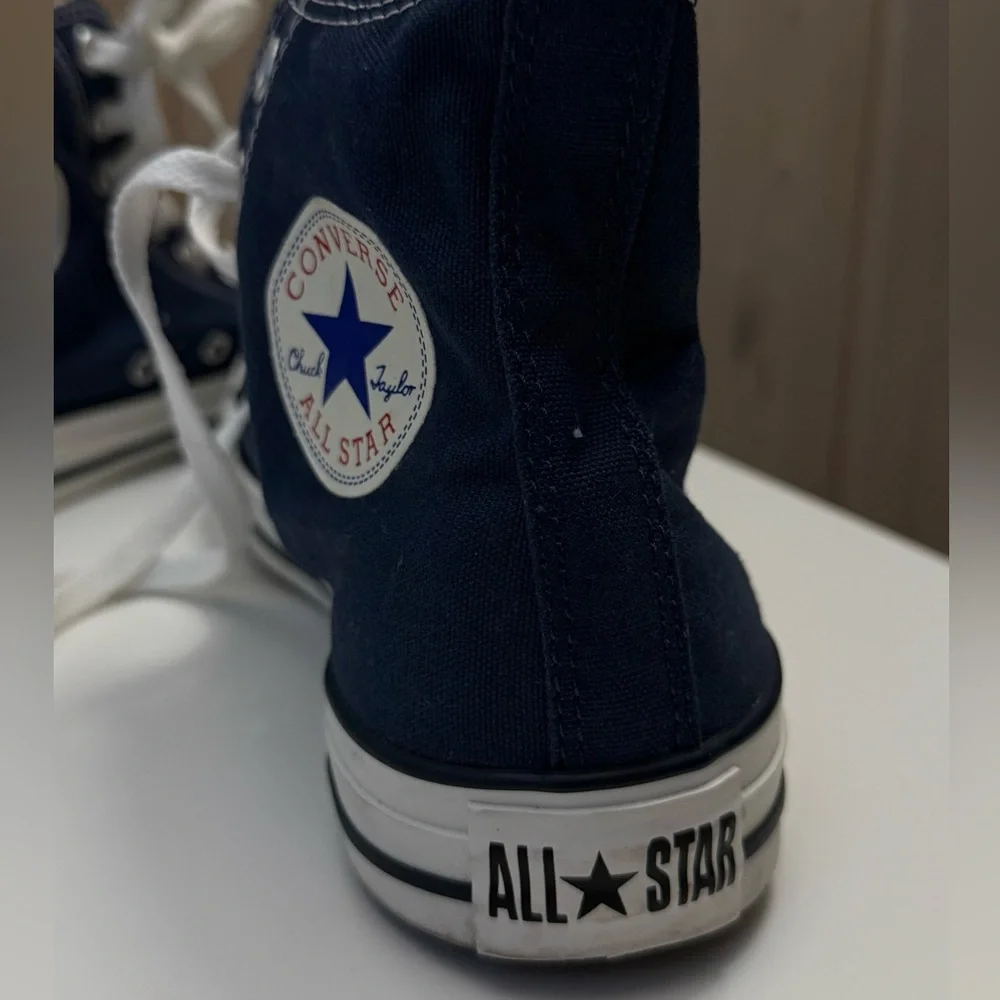 Unisex Converse High Top Sneakers - Navy & White - Picture 4 of 6